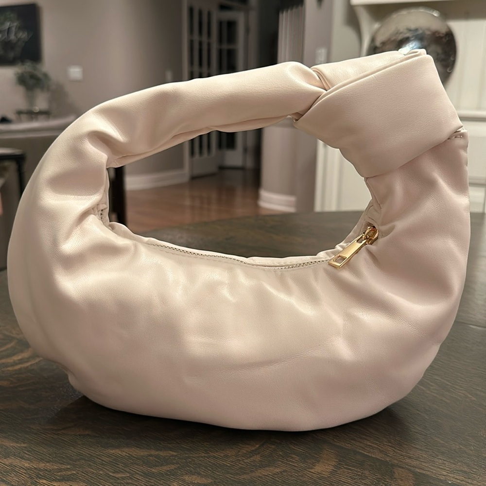 Alexandra Cream Vegan Top Handle Bag